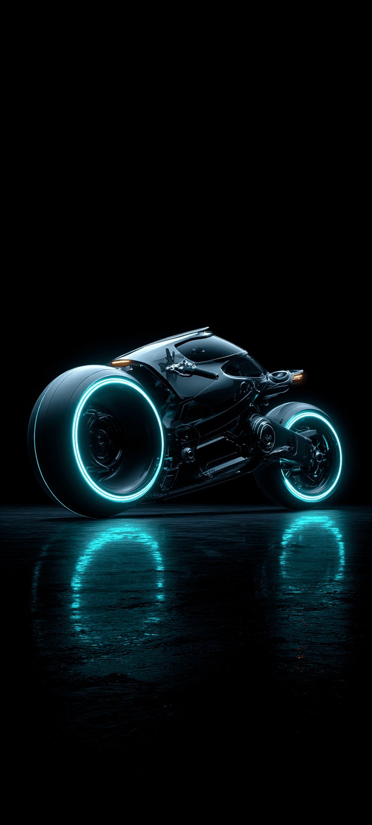 Sleek Futuristic Motorcycle with Neon Glow Wallpaper