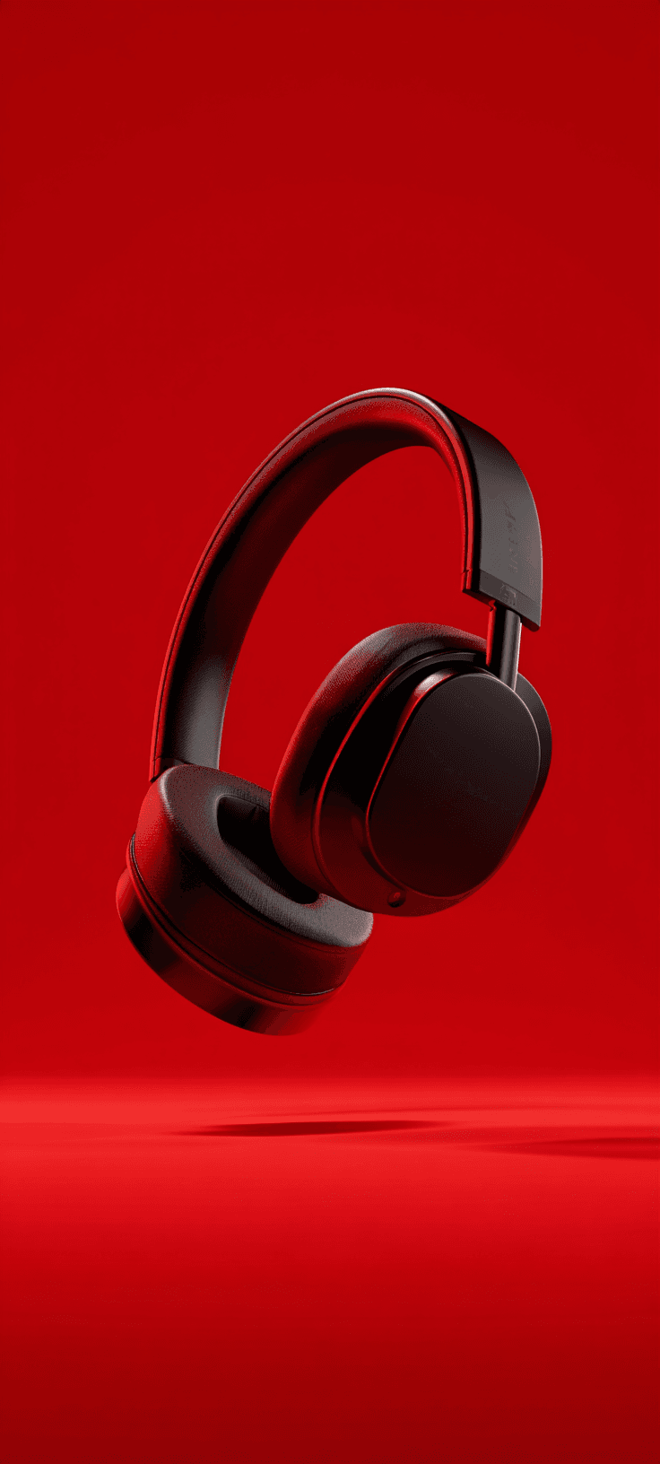 Red Headphone Wallpaper with Minimalist Aesthetic